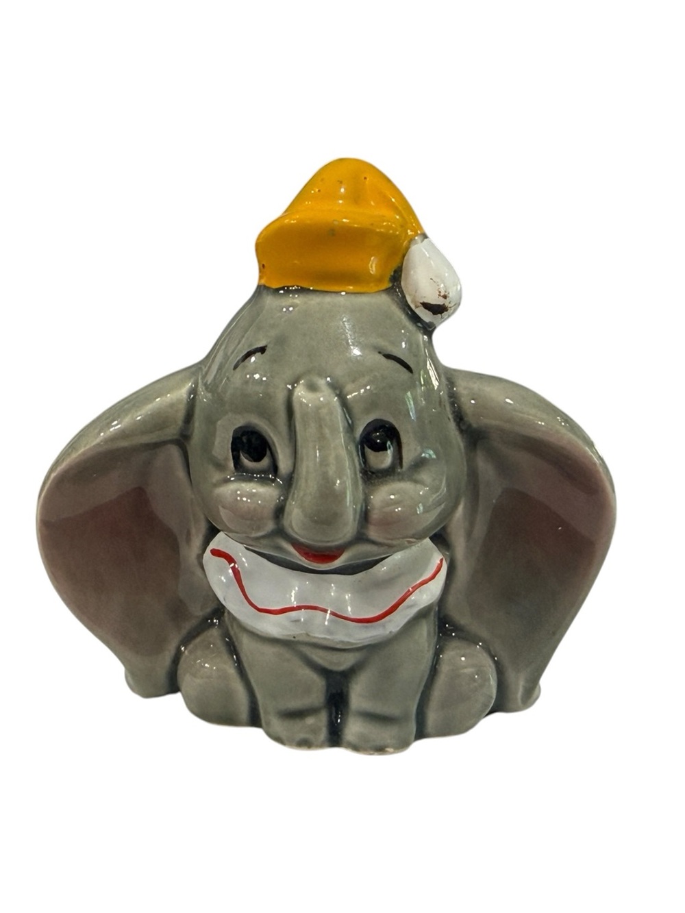 Vintage Disney Japan Ceramic Dumbo Elephant Mini Figurine Knick Knack.